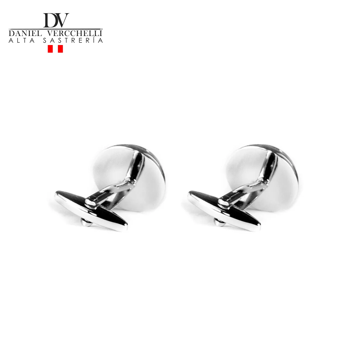 Gemelos Rhodium Plata circulo vino COD. G14000-56 2 G14000-56 Rodio Plata Circulo Vino (2)