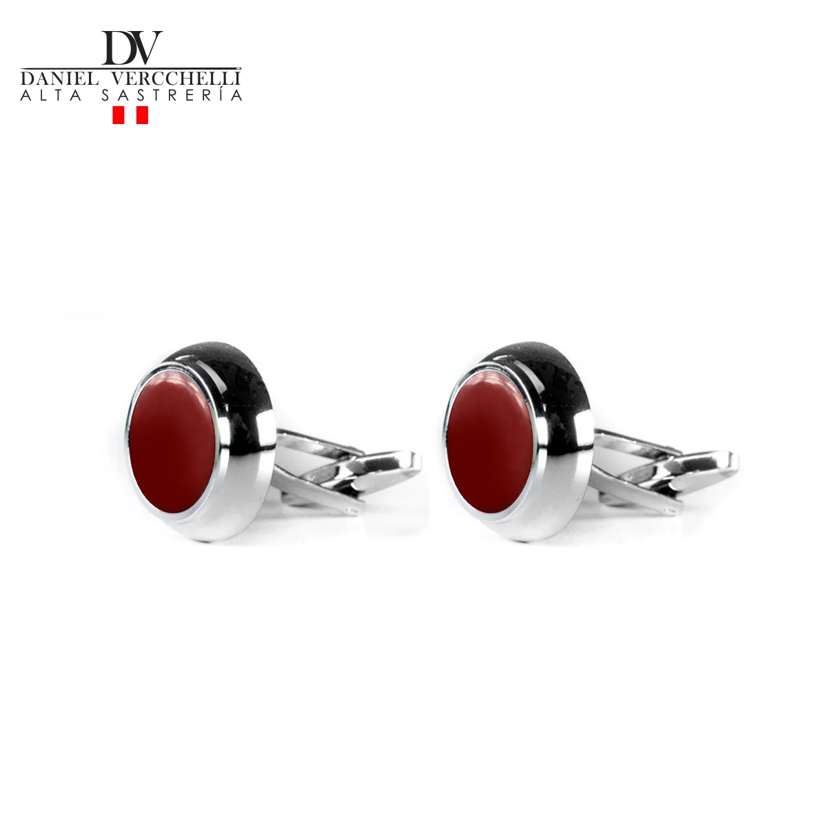 Gemelos Rhodium Plata circulo vino COD. G14000-56 1 G14000-56 Rodio Plata Circulo Vino (3)