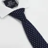 corbata CL8900-13 AZUL CON TEJIDOS BLANCOSS
