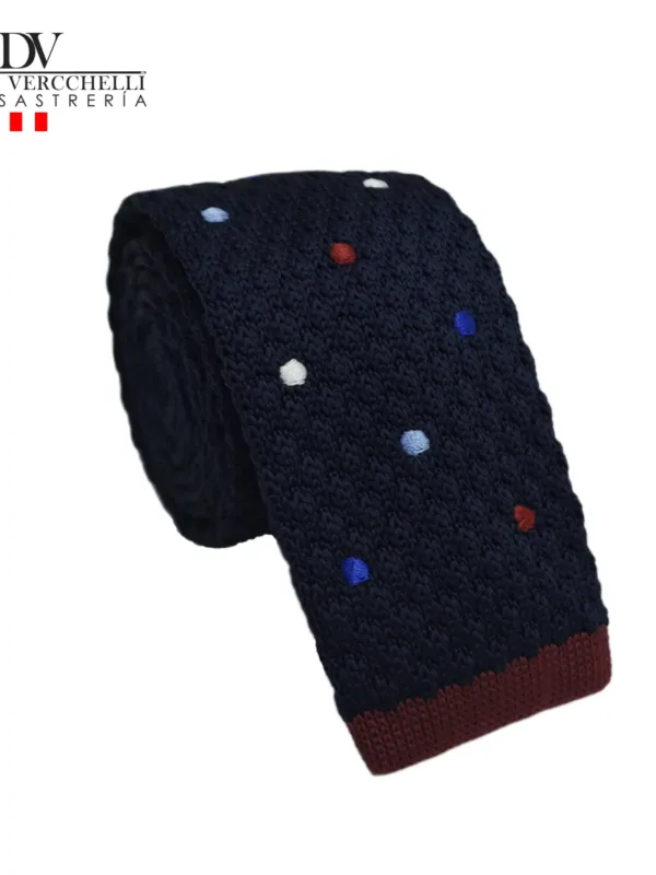 corbata CL8900-22 AZUL CON BOLITAS BLANCO AZULINO CELESTE ROJO..