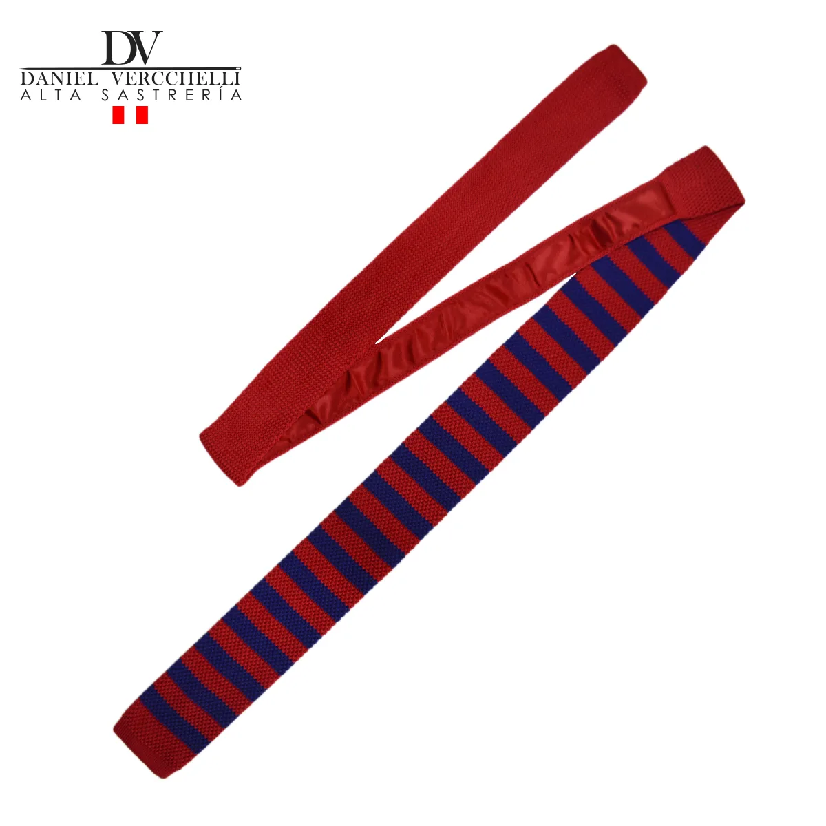 Corbata Ejecutiva Azul a rayas rojas 5 corbata CL8900-25 AZUL A RAYAS ROJAS..