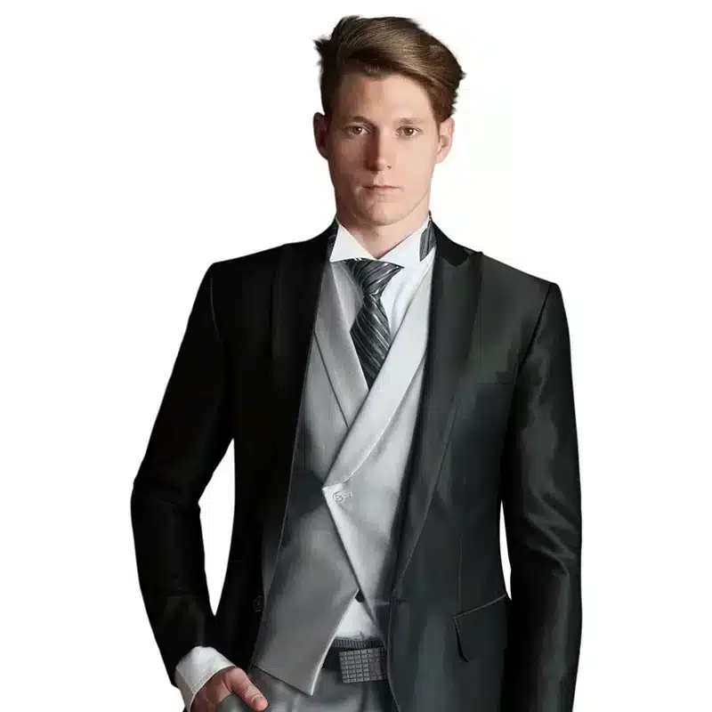 Classic Black | Traje para Novio | Colección Plata | COD: SLV180 0055 1 CHAQUE NEGRO1 (1)